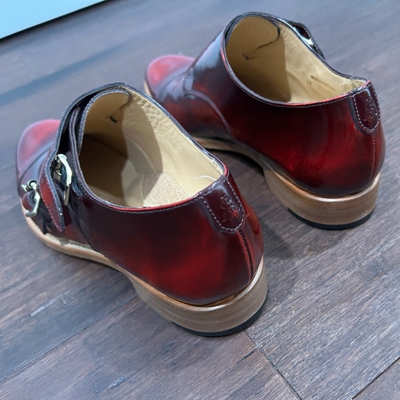 The Office of Angela Scott - Mr. Colin Red Leather Double Monk Strap Oxford - 40 - Picture 13 of 14